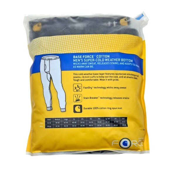 Carhartt Thermal Bottoms Mens Size 3XL Base Force Cotton Super-Cold Weather Heav - Picture 6 of 7